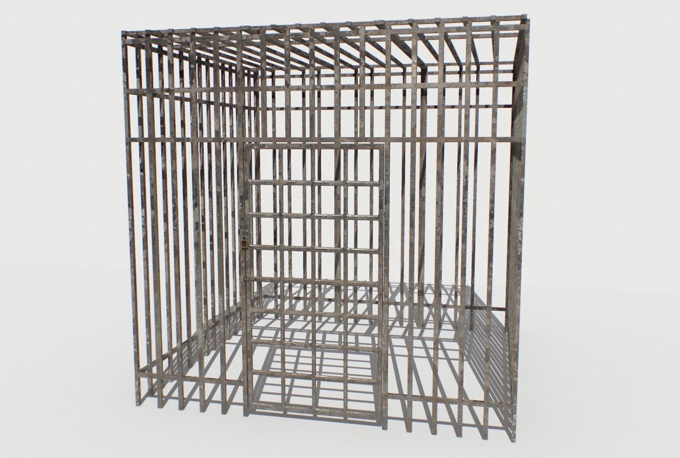 Basement Jail Storage or Cell Pack 1 Low-poly 3D model_8