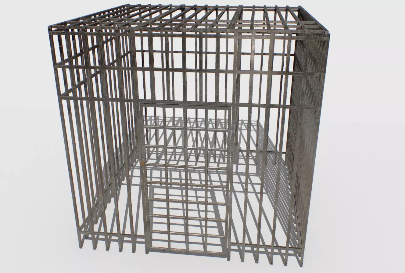 Basement Jail Storage or Cell Pack 1 Low-poly 3D model_0