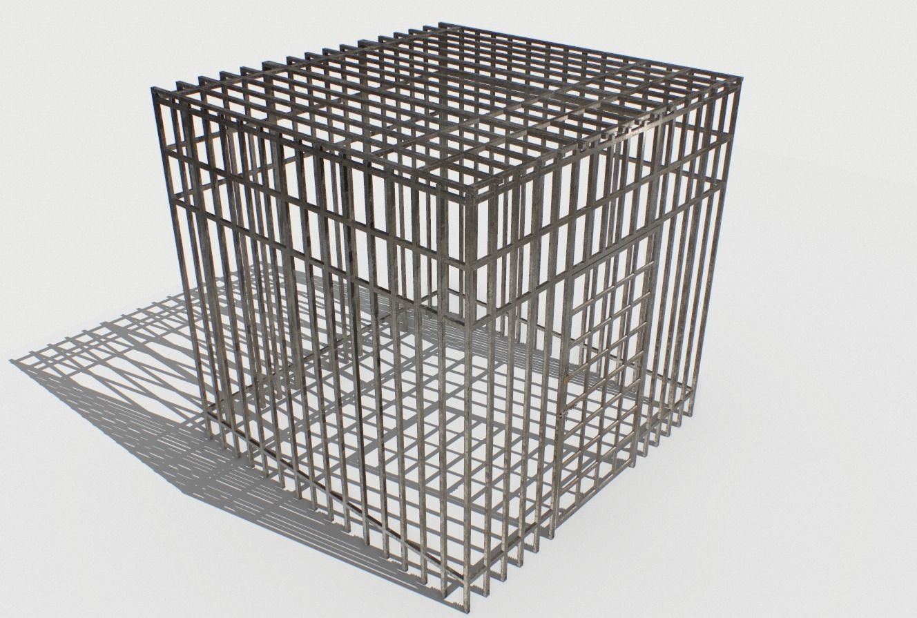 Basement Jail Storage or Cell Pack 1 Low-poly 3D model_3