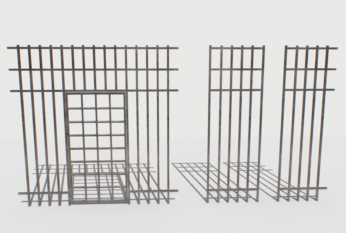 Basement Jail Storage or Cell Pack 1 Low-poly 3D model_7