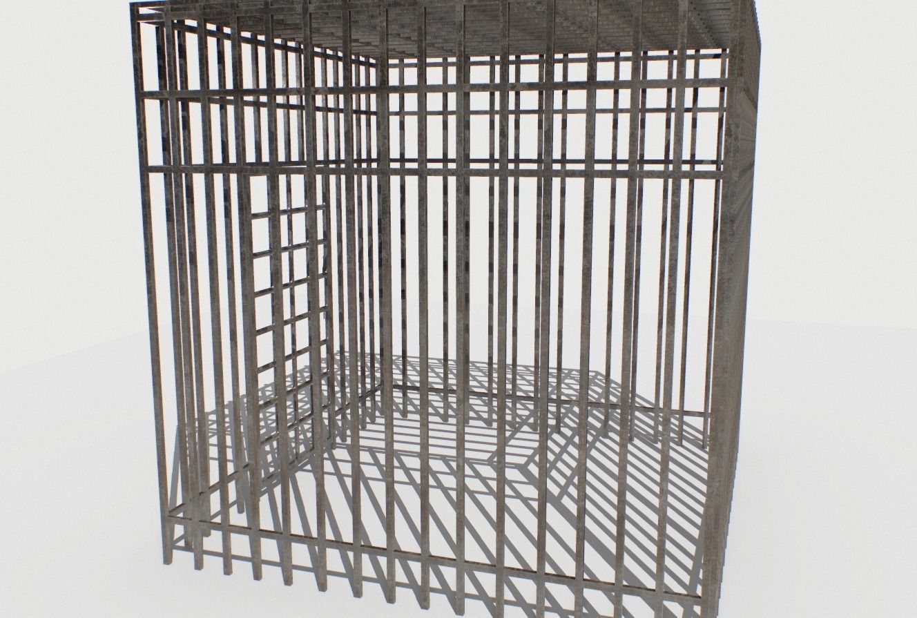 Basement Jail Storage or Cell Pack 1 Low-poly 3D model_5