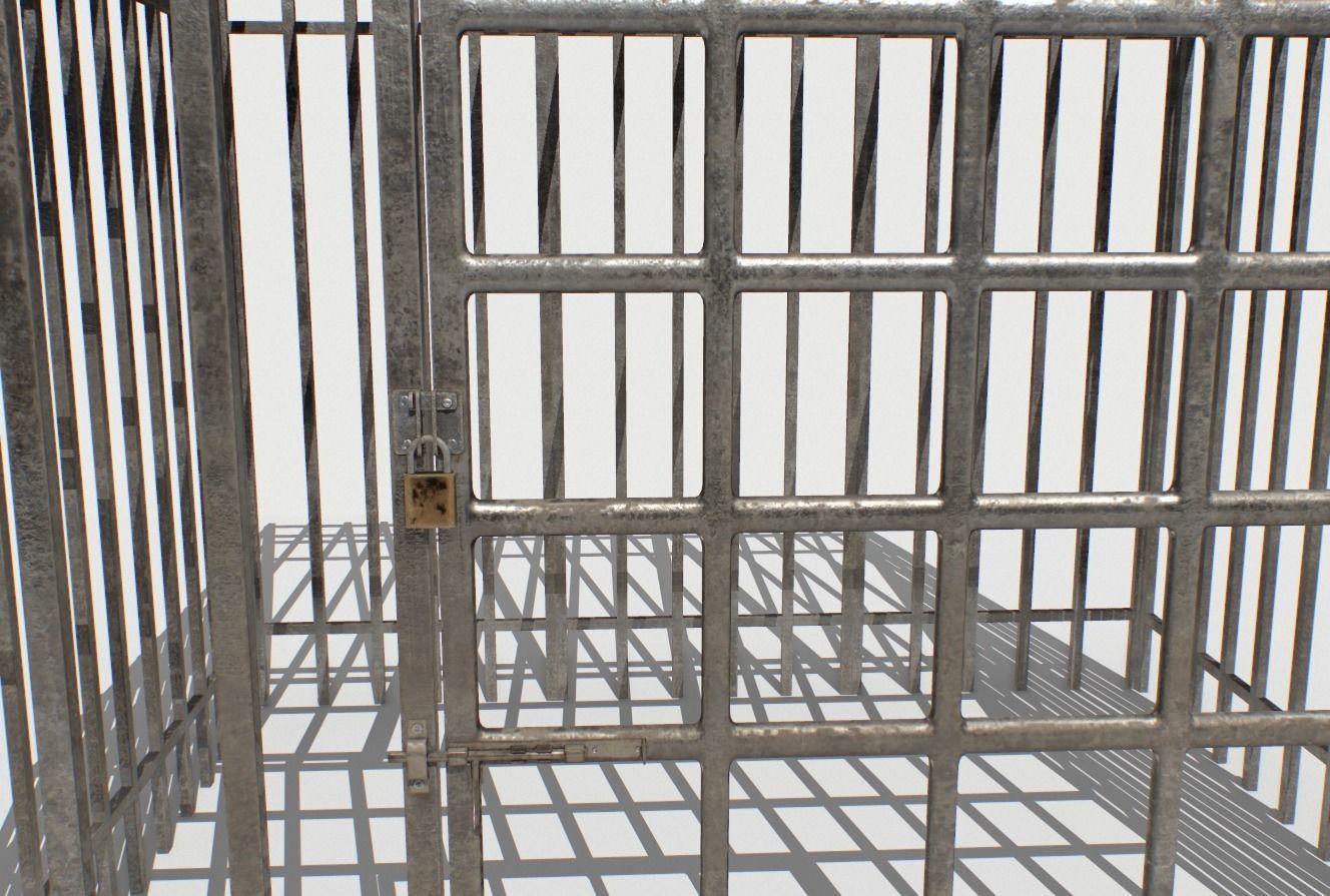 Basement Jail Storage or Cell Pack 1 Low-poly 3D model_4