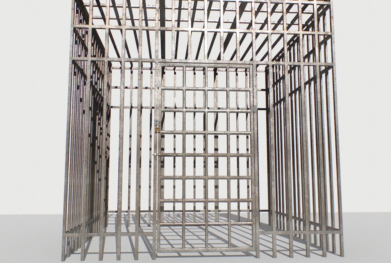 Basement Jail Storage or Cell Pack 1 Low-poly 3D model_6