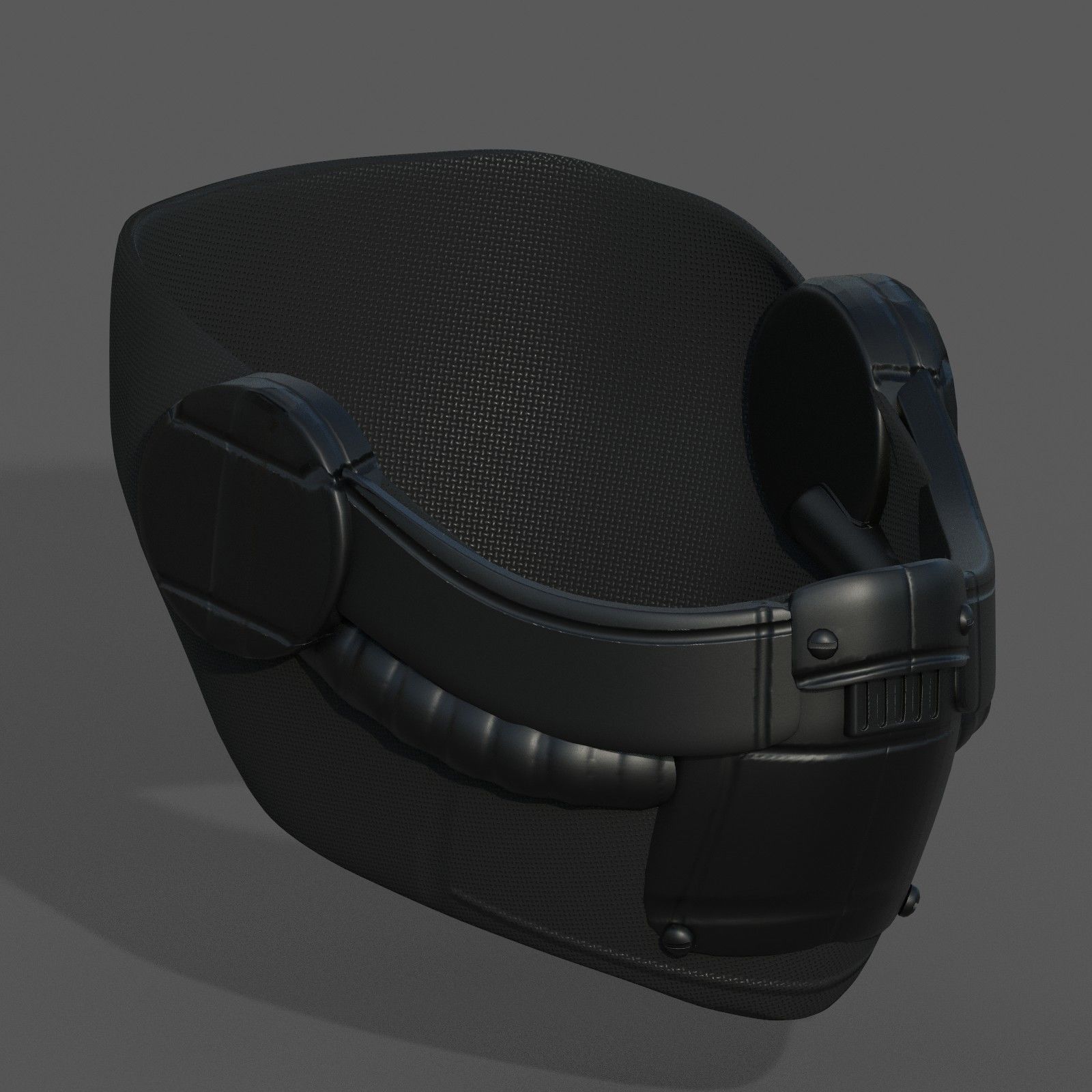 Helmet scifi military futuristic technology cyborg Low-poly 3D model_5