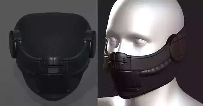 Helmet scifi military futuristic technology cyborg 