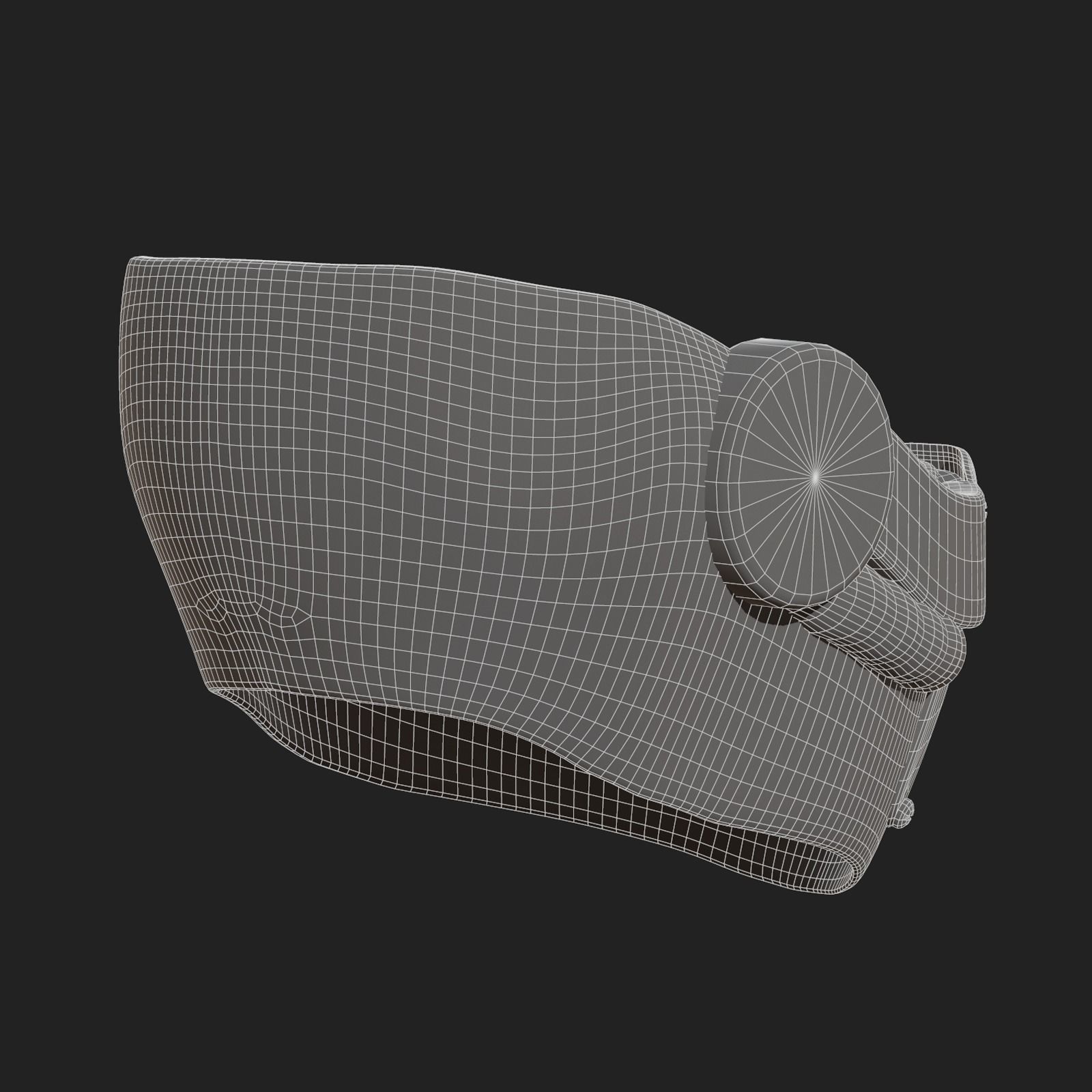 Helmet scifi military futuristic technology cyborg Low-poly 3D model_10