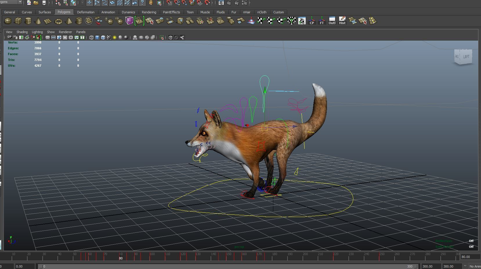 3D Fox Rigged Animated model Low-poly 3D model_12