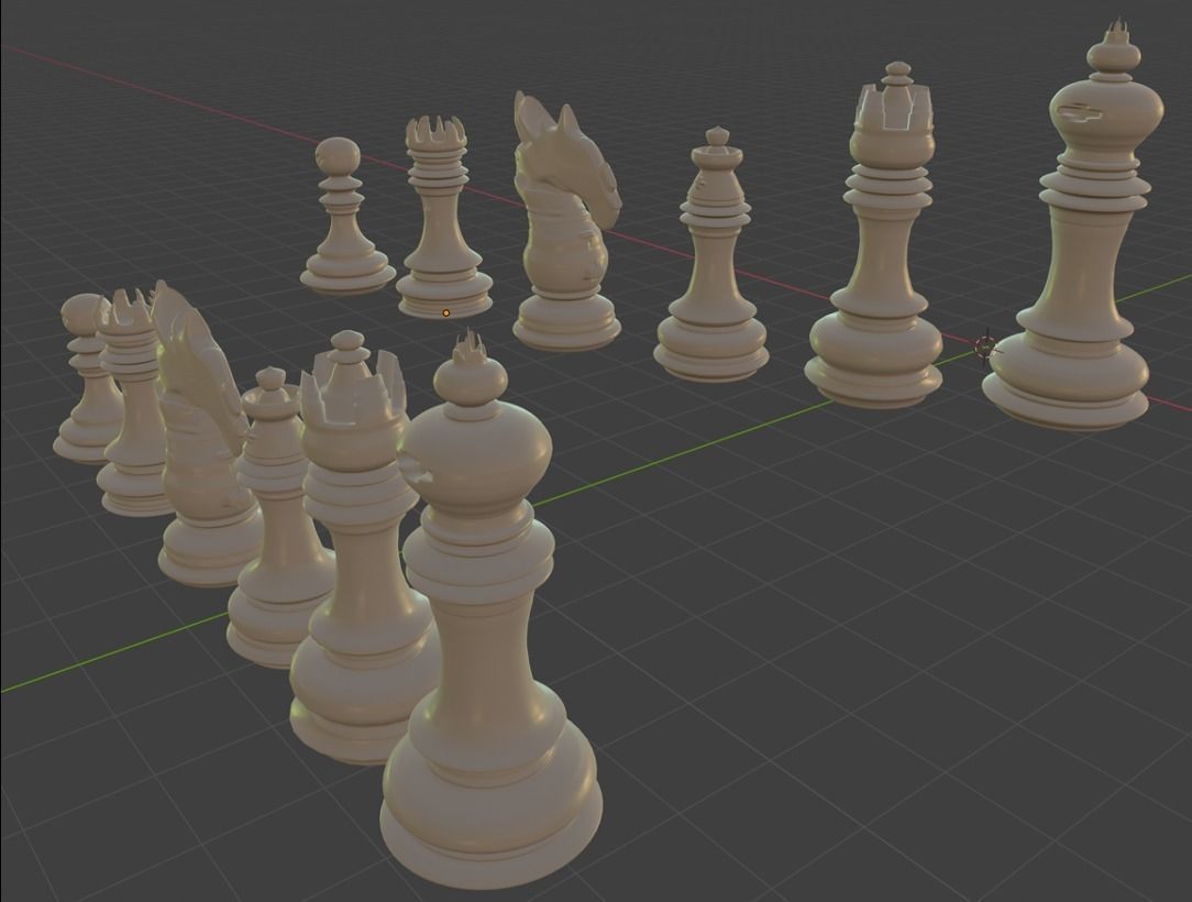 Chess Pieces 3D model_6