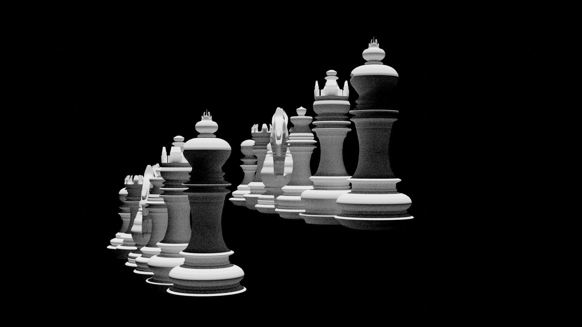 Chess Pieces 3D model_1