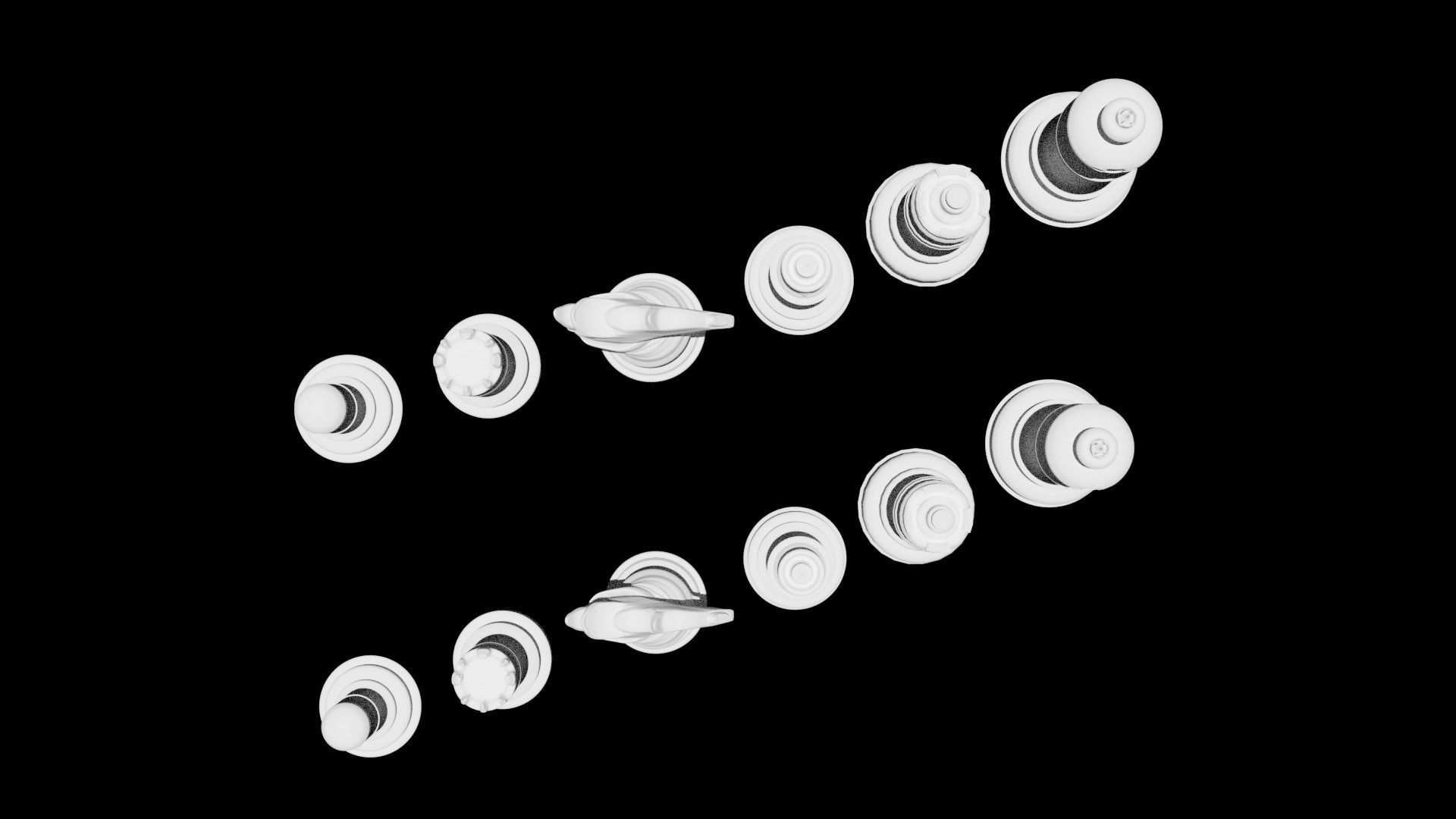 Chess Pieces 3D model_4