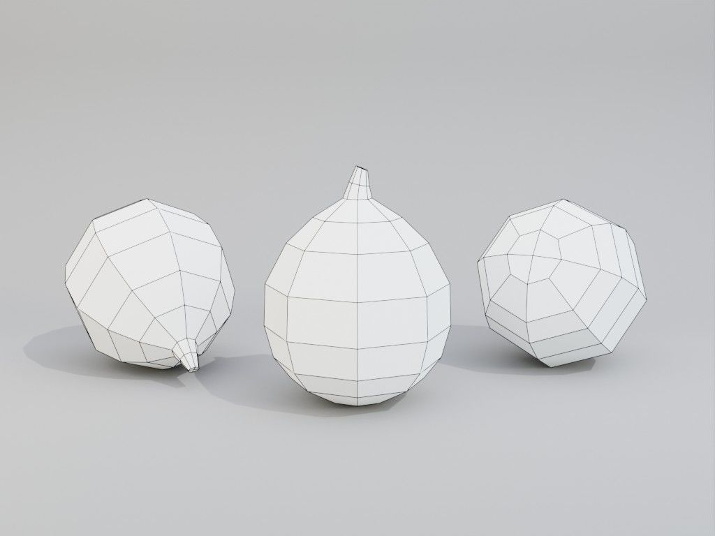 Low poly onion Low-poly 3D model_19