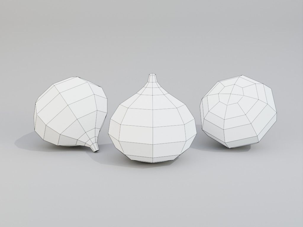 Low poly onion Low-poly 3D model_15