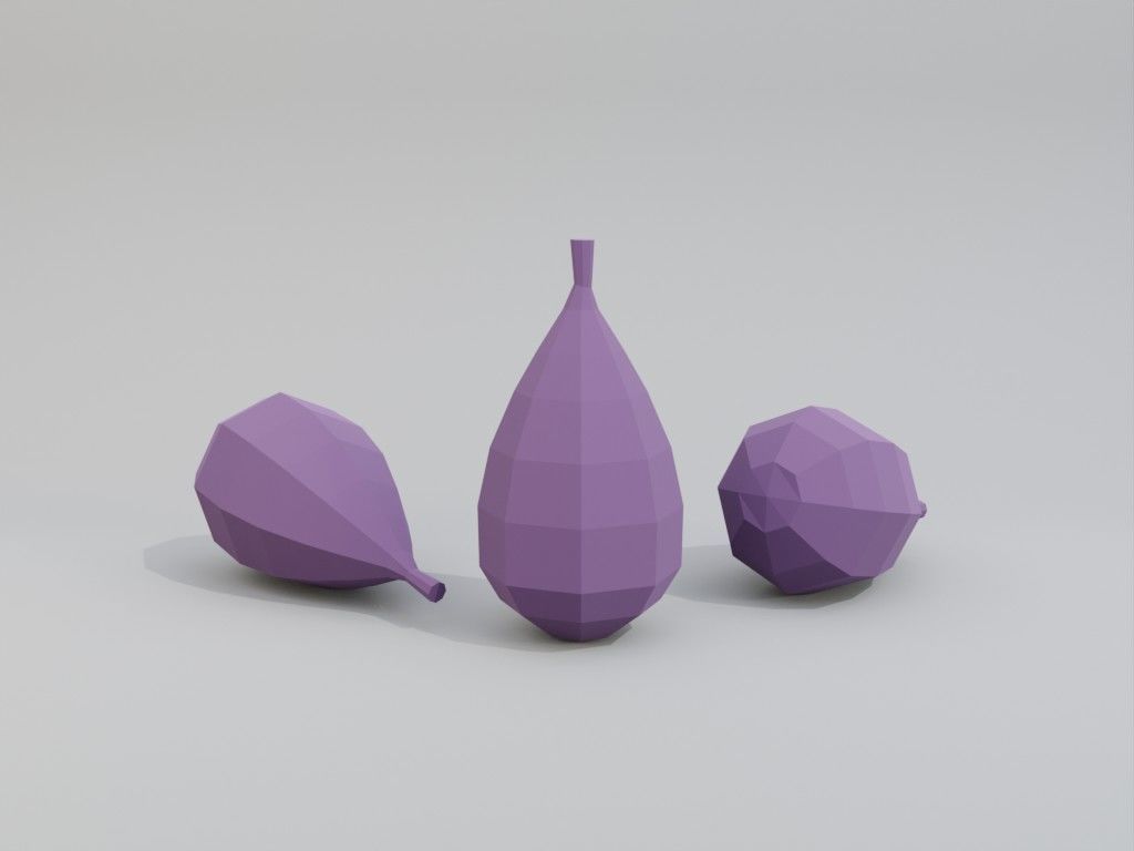 Low poly onion Low-poly 3D model_22