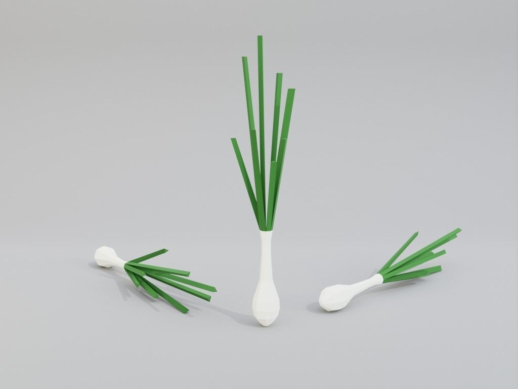 Low poly onion Low-poly 3D model_24