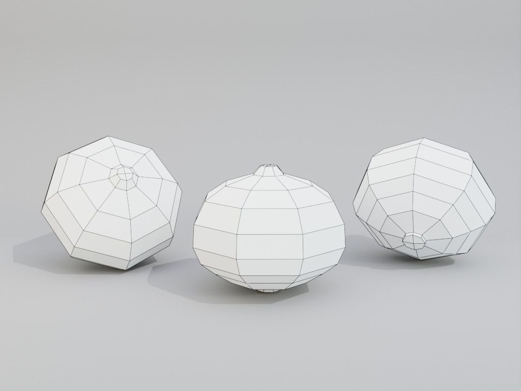 Low poly onion Low-poly 3D model_21