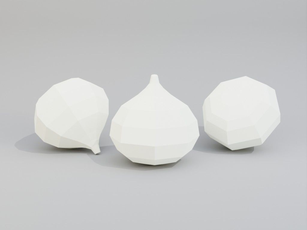 Low poly onion Low-poly 3D model_14