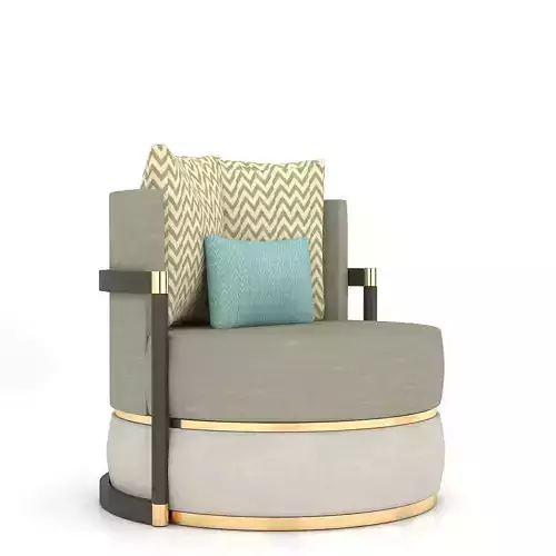 Armchair swivel chair gold