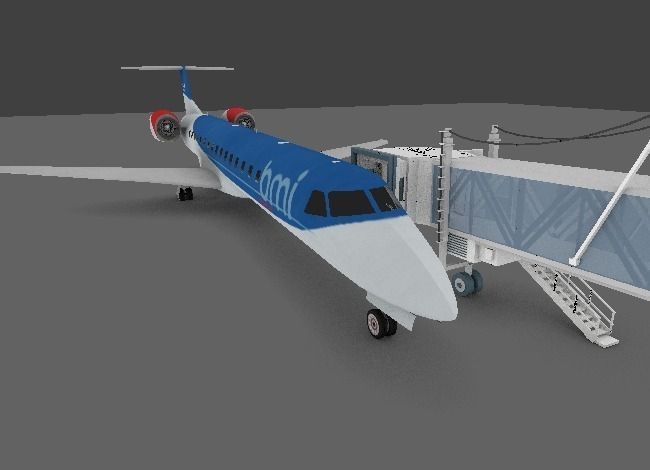Airport Jetway Free low-poly 3D model_3