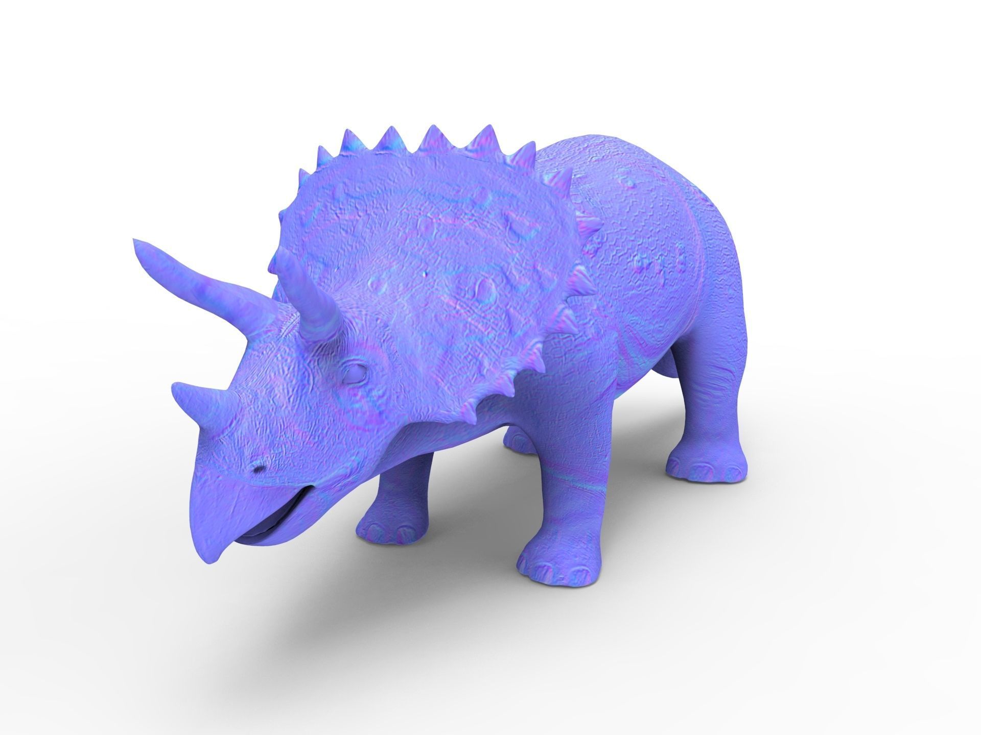 3D Realistic Triceratops Rigged and Animated  Low-poly 3D model_15