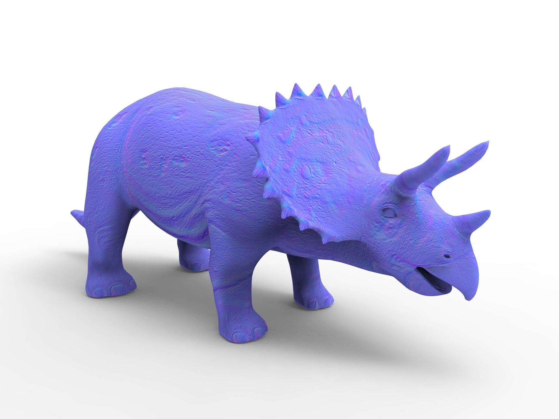 3D Realistic Triceratops Rigged and Animated  Low-poly 3D model_14