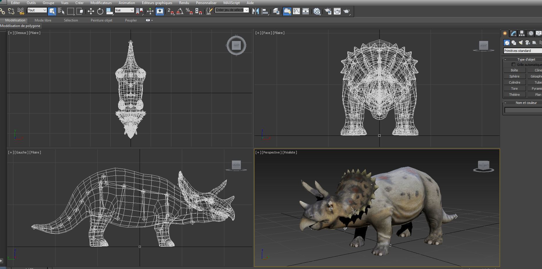 3D Realistic Triceratops Rigged and Animated  Low-poly 3D model_21