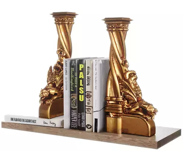 Dragon book holder or book ends 3D model Dragon book holder or book ends 3D model