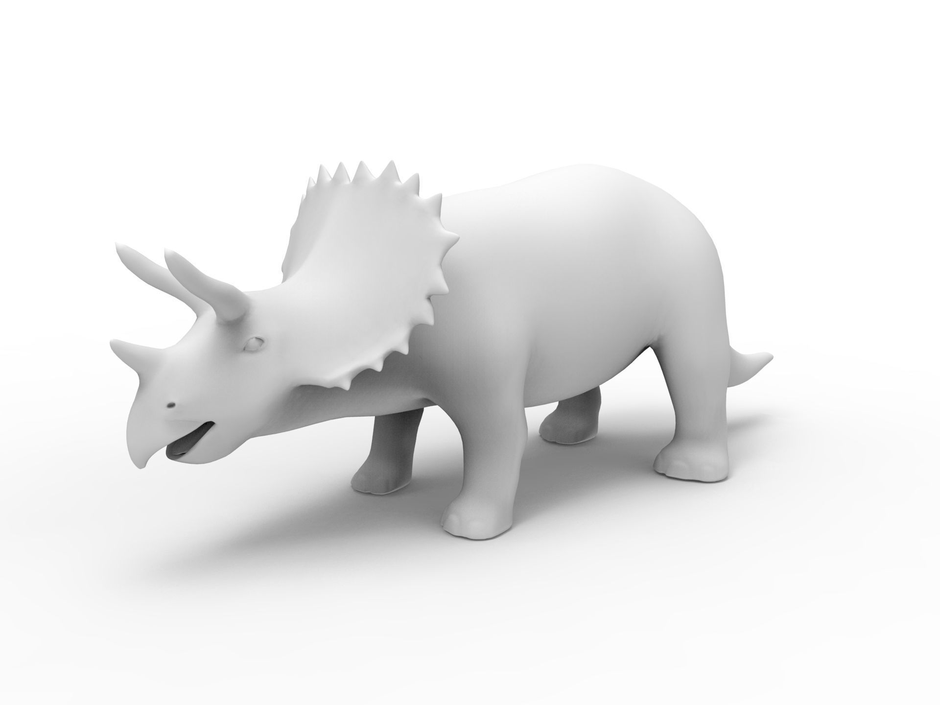 3D Models Cartoon Triceratops Rigged and Animated  Low-poly 3D model_13