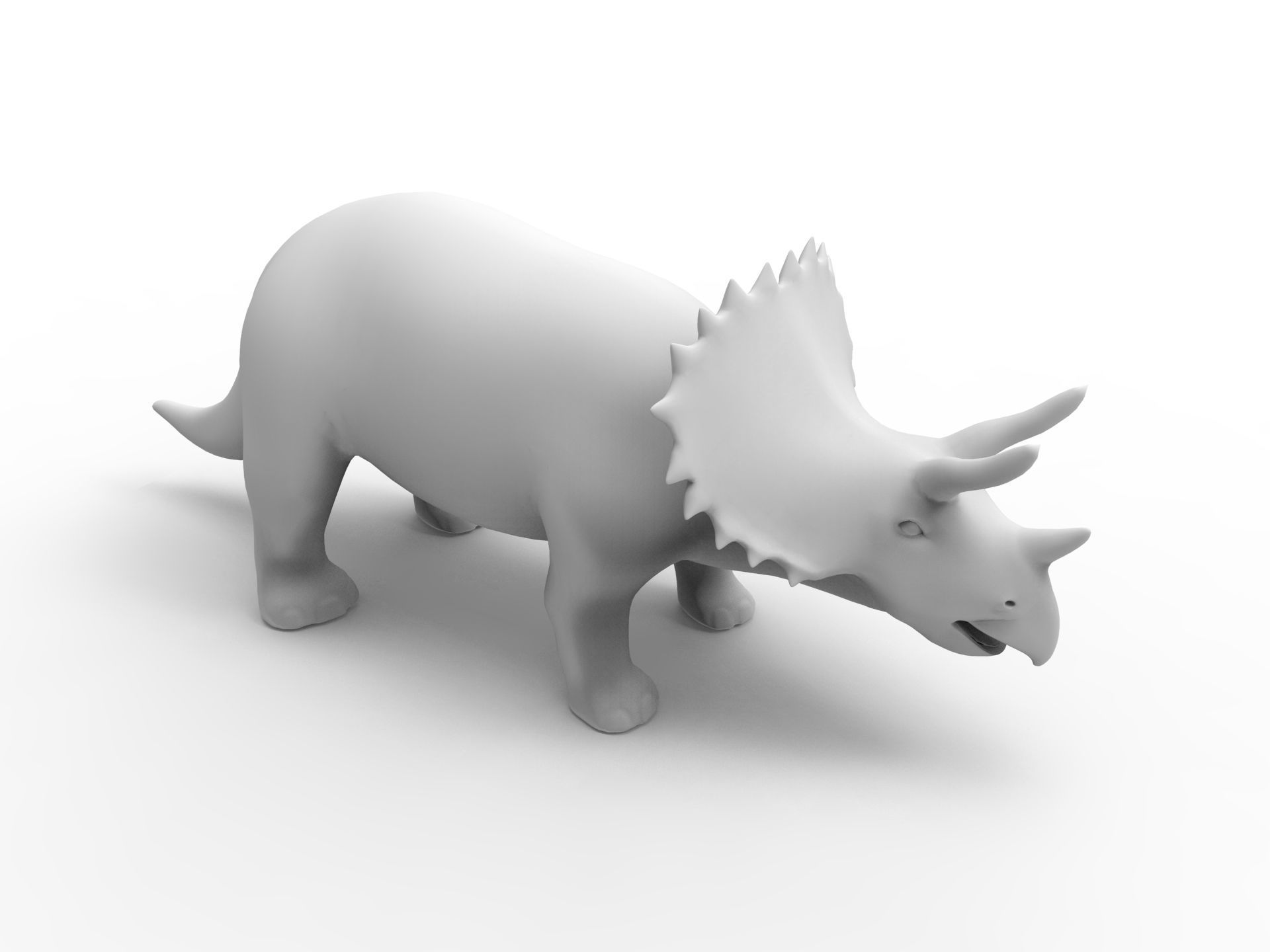 3D Models Cartoon Triceratops Rigged and Animated  Low-poly 3D model_14