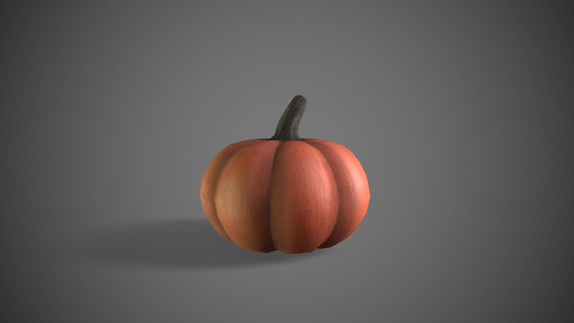 Pumpkin Low-poly 3D model_5