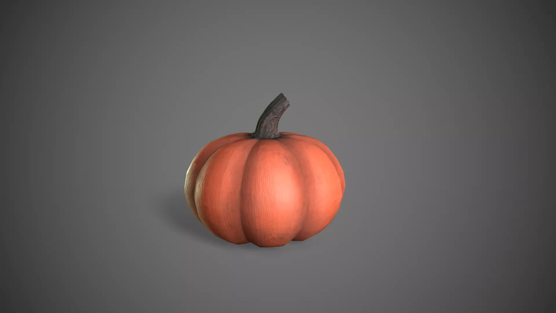 Pumpkin Low-poly 3D model_0
