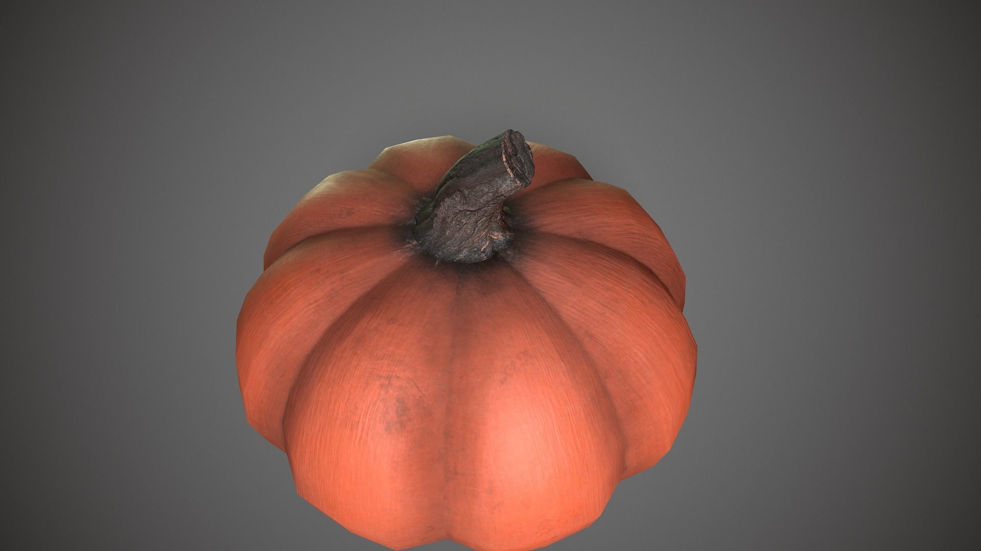 Pumpkin Low-poly 3D model_7