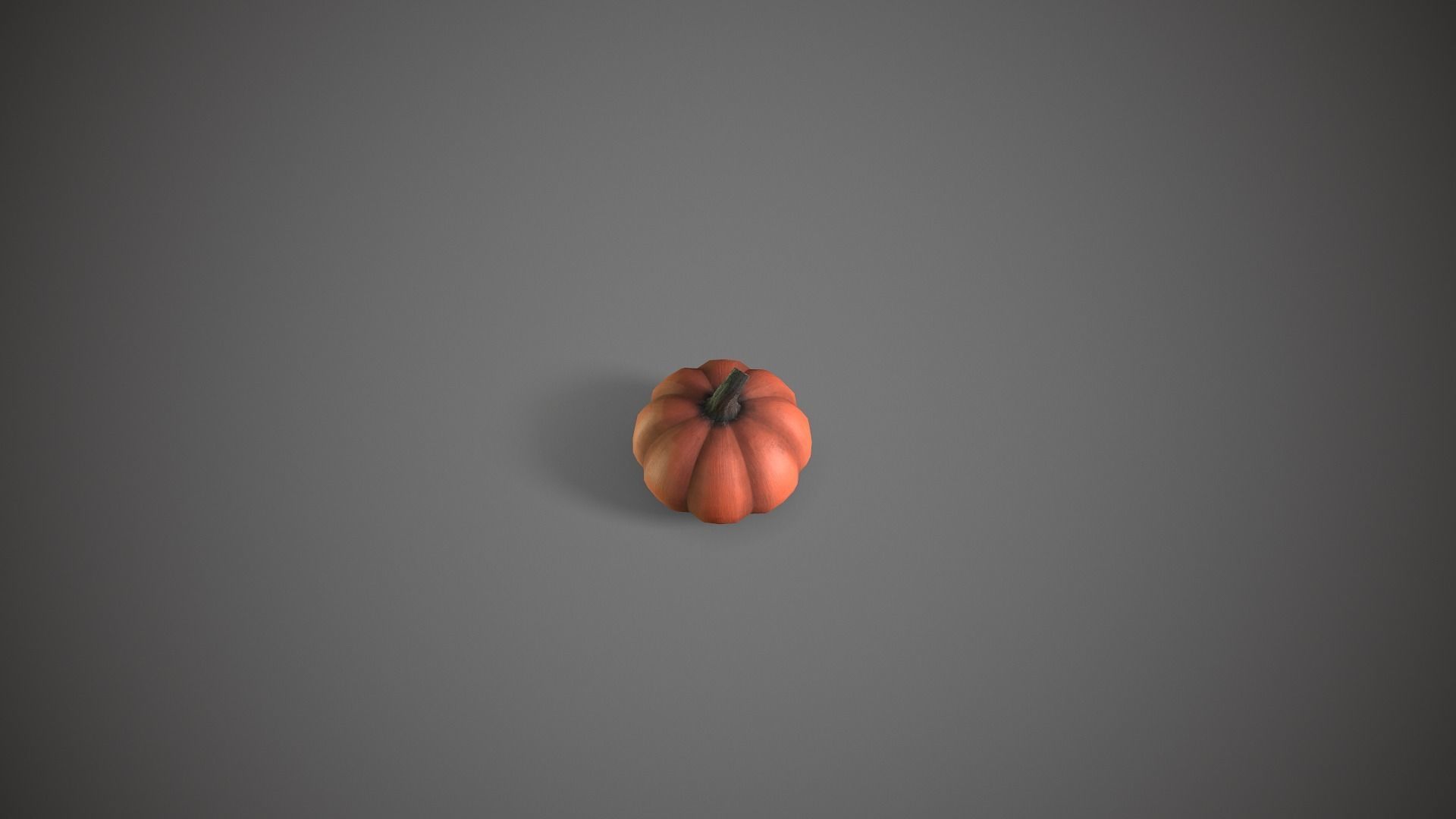 Pumpkin Low-poly 3D model_6