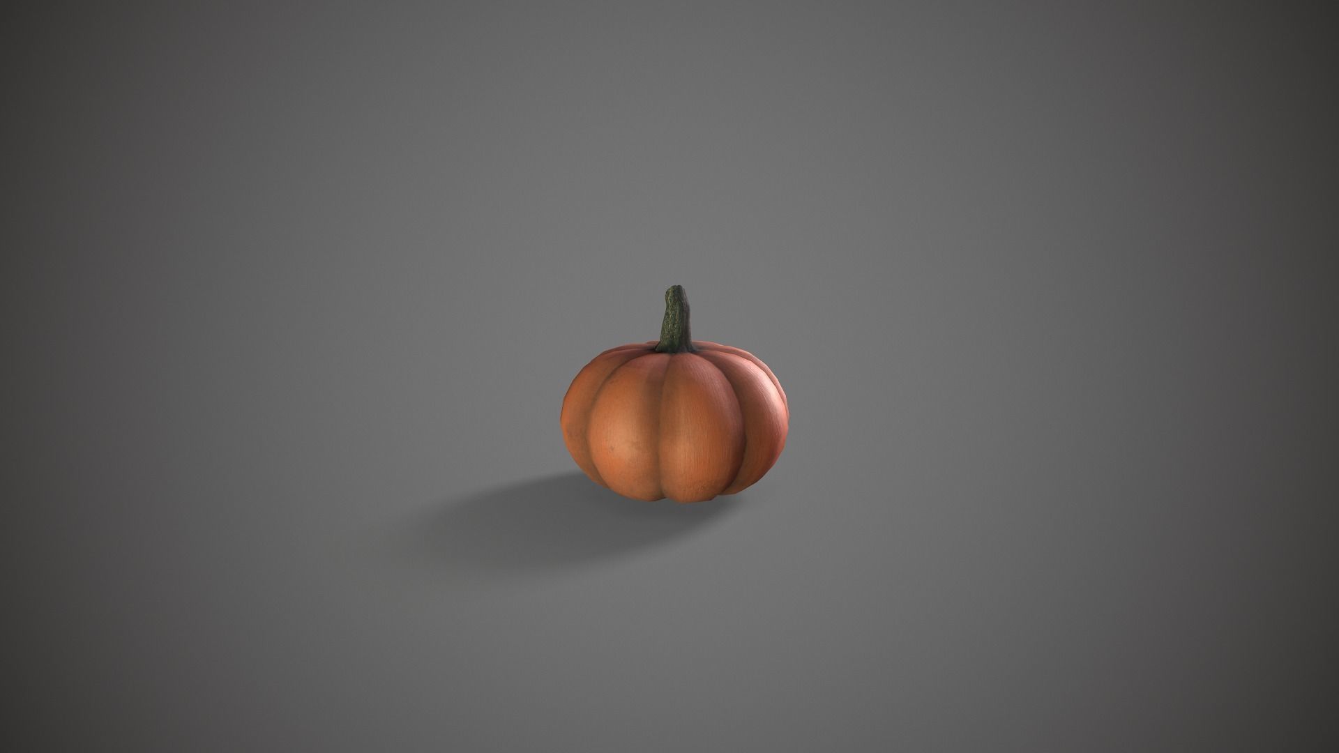 Pumpkin Low-poly 3D model_2