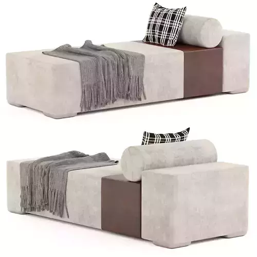 Liaigre seating bench and backless seat