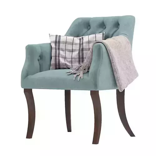 HUGO Tub Dining chair with blanket and pillow