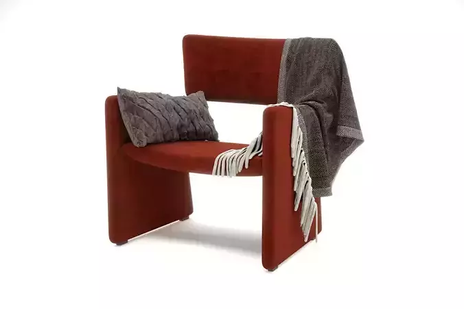 Crown Easy Chair with blanket and pillow