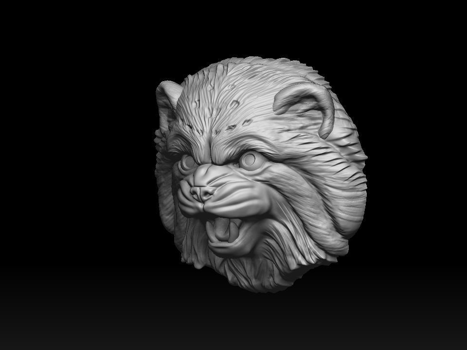 Cat Pallass manul 3D print model 3D print model_26