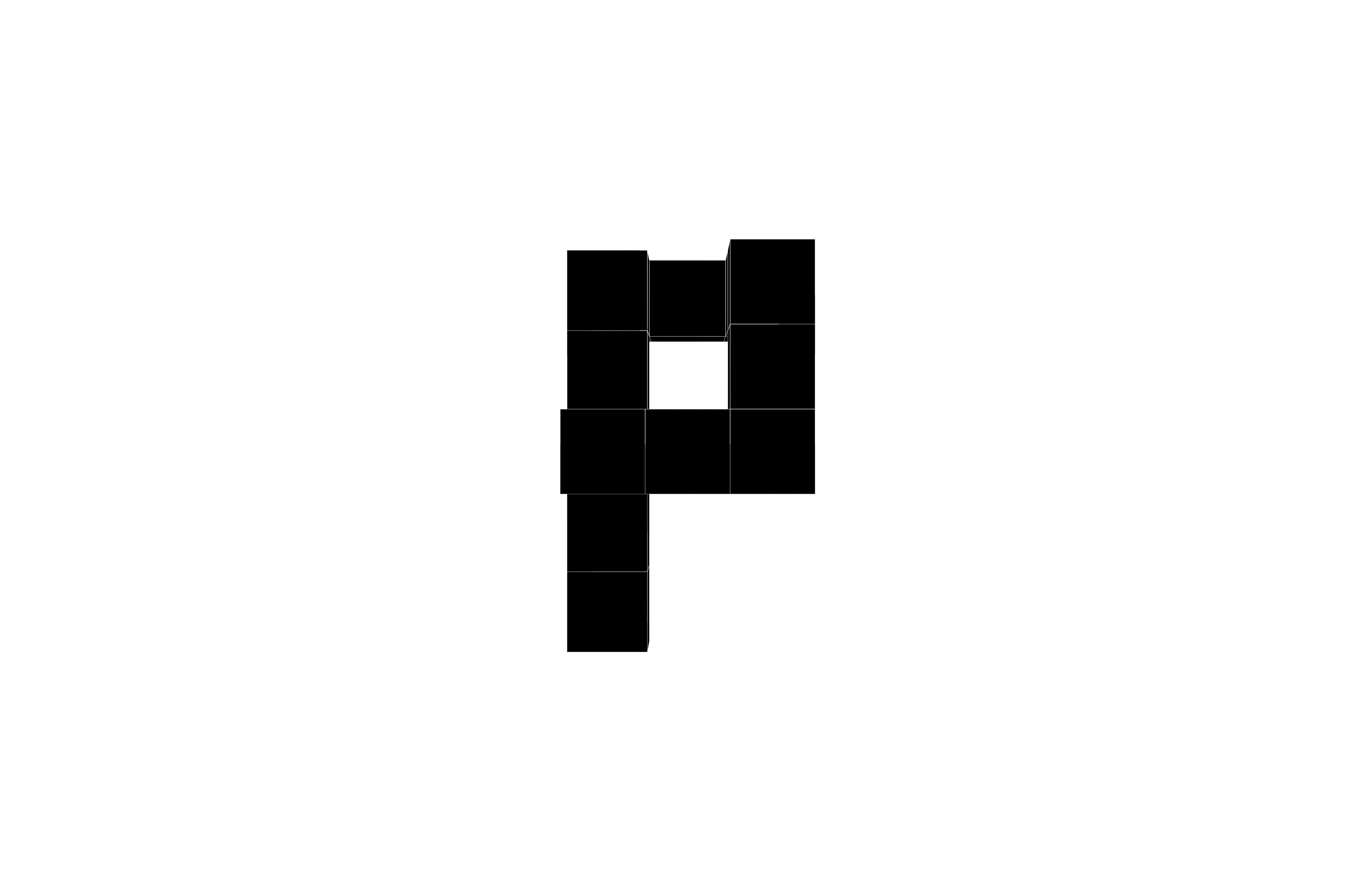 P Symbol v1 002 Low-poly 3D model_5