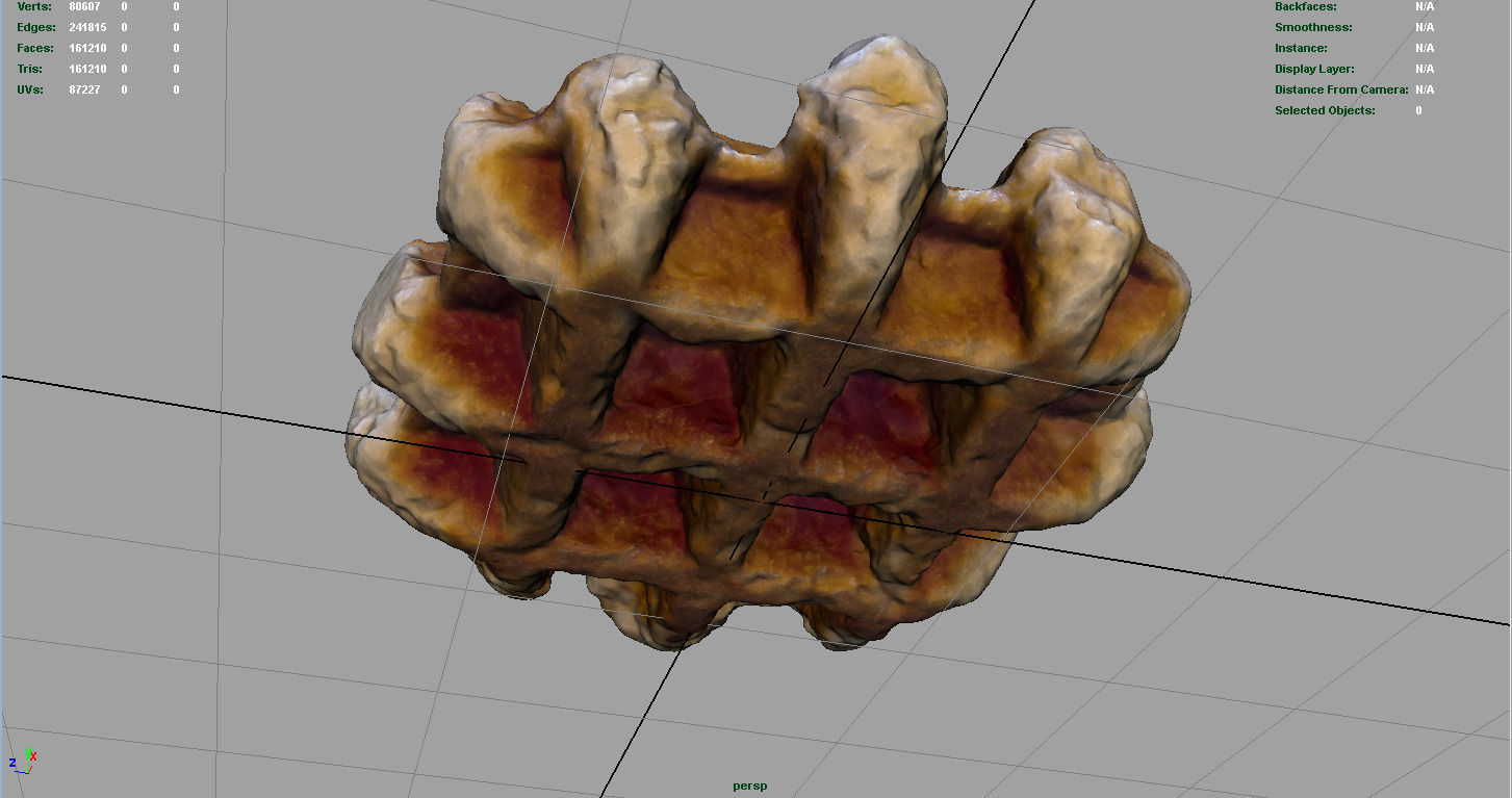 Waffle 3D model_6
