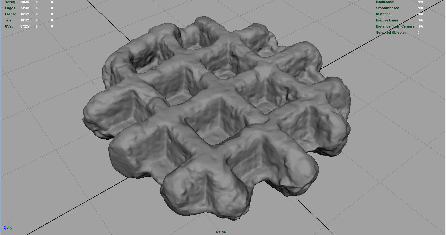 Waffle 3D model_2