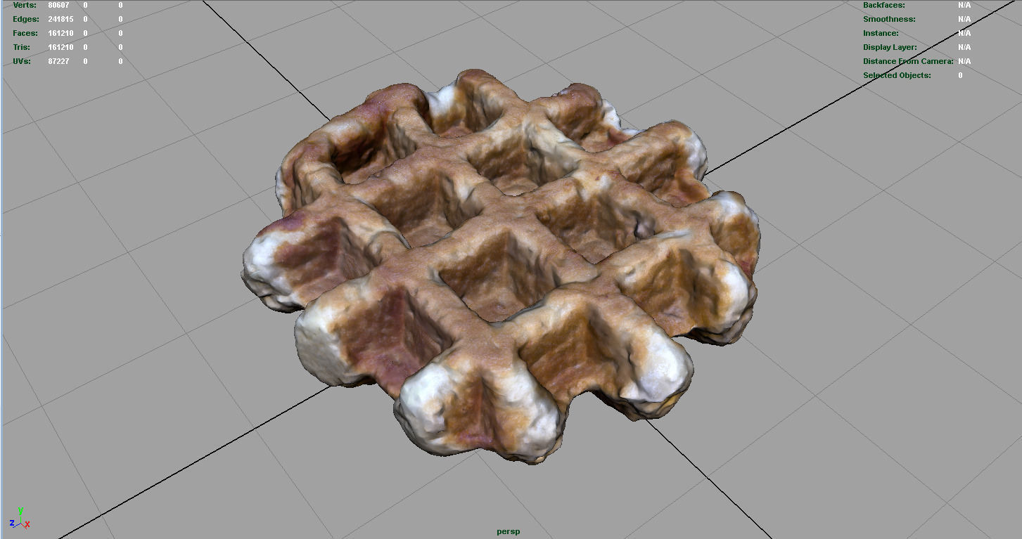 Waffle 3D model_3