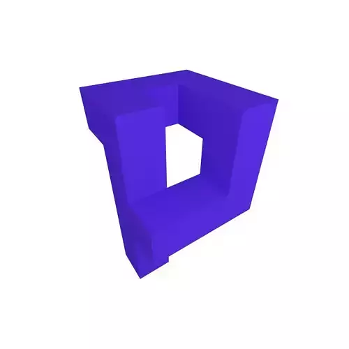 P Symbol v1 005 Low-poly 3D model