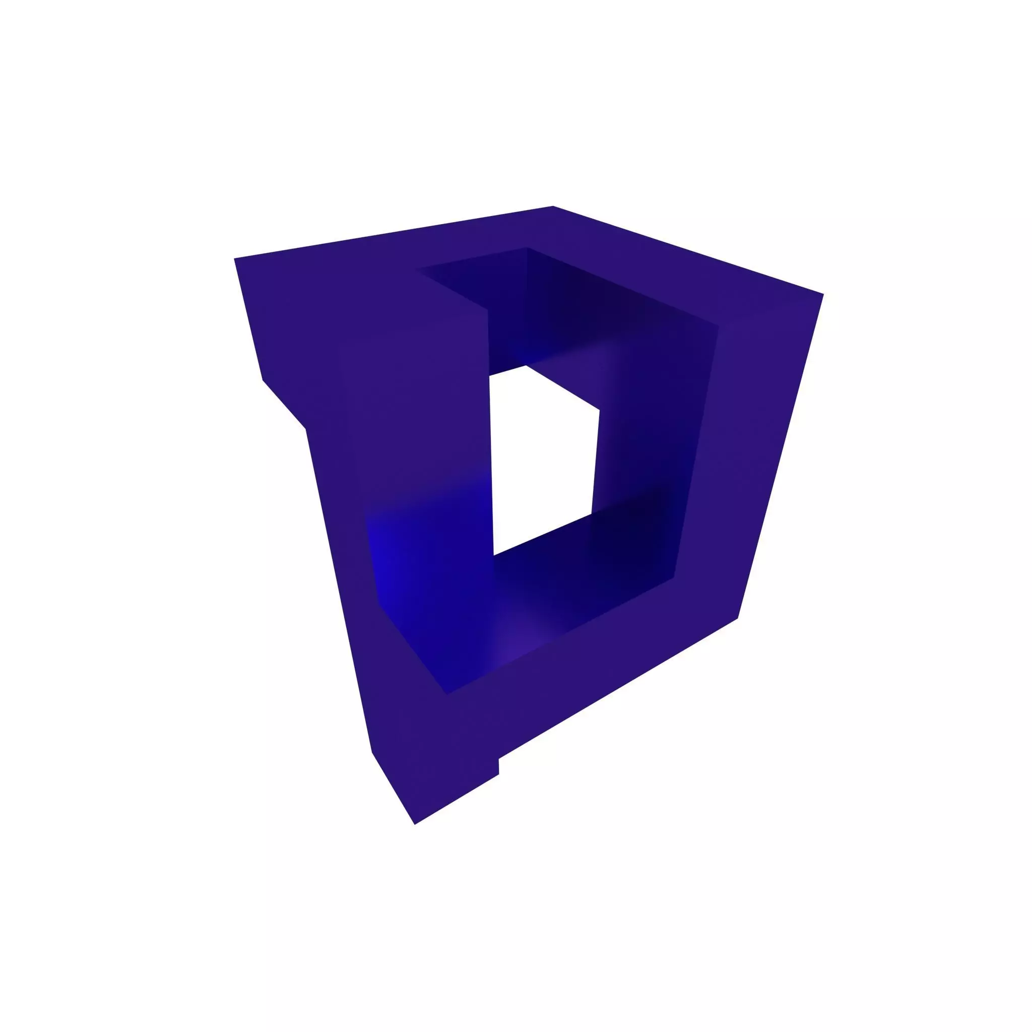 P Symbol v1 008 Low-poly 3D model_0