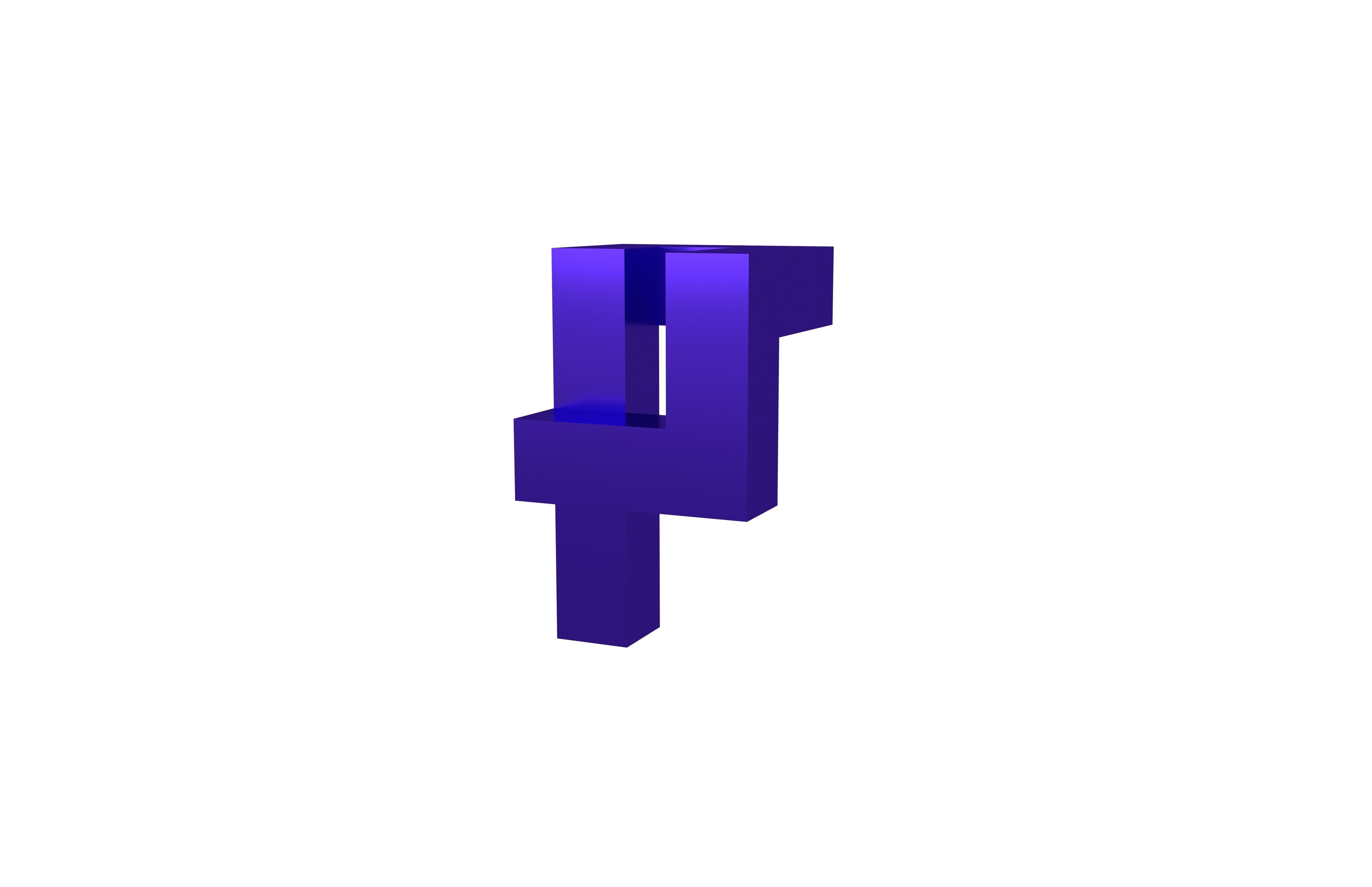P Symbol v1 008 Low-poly 3D model_2
