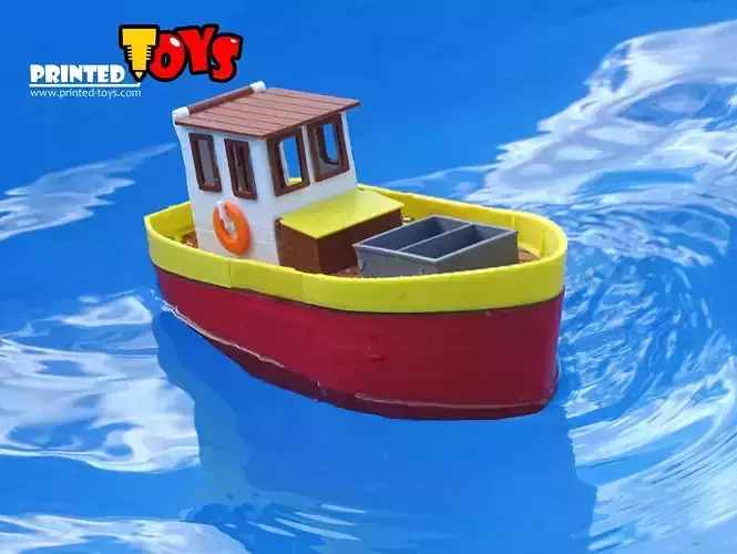 Small fishing boat by Printed-Toys Free 3D print model