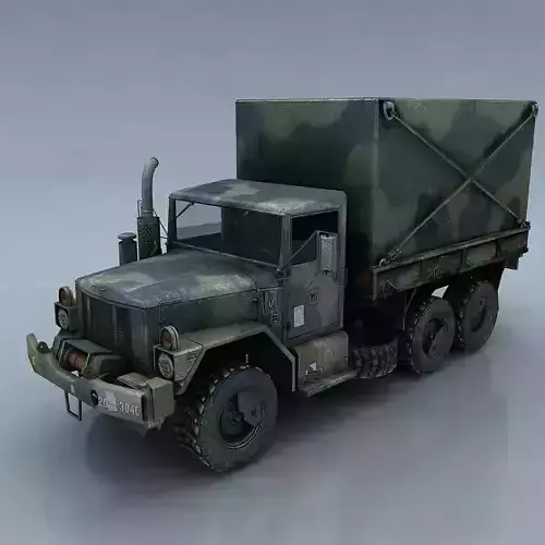M35A3 military truck in camouflage Low-poly 3D model