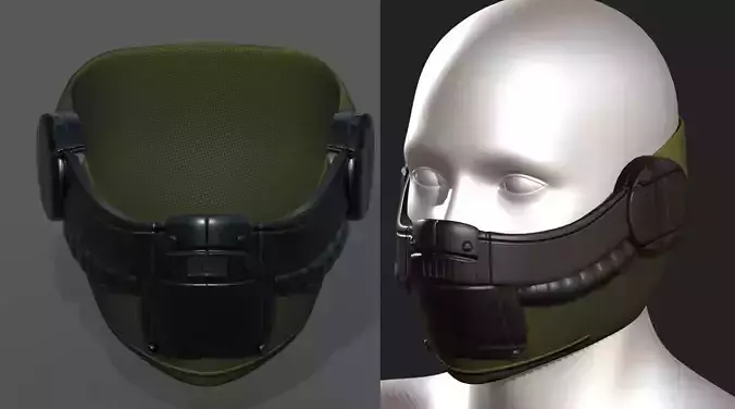 Gas mask helmet protection scifi futuristic 