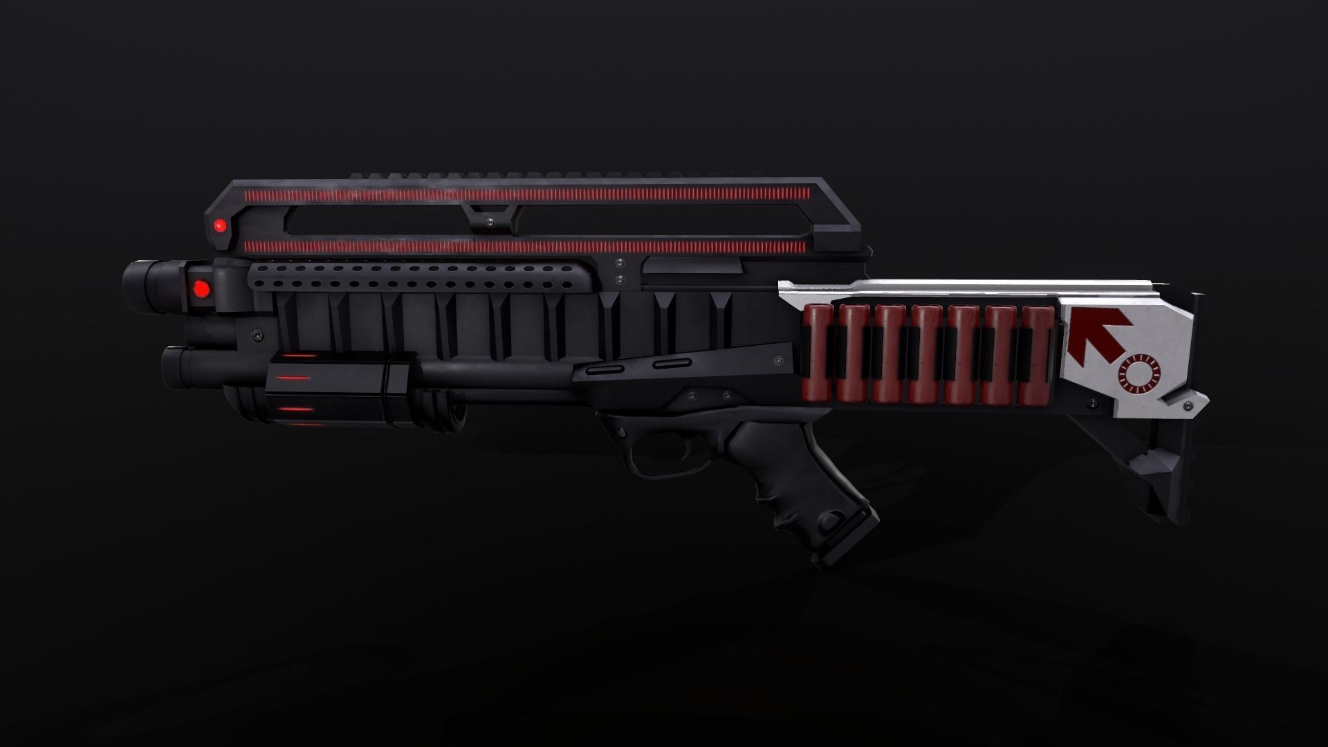 Sci-Fi Weapon - Demon Hunter  Low-poly 3D model_3