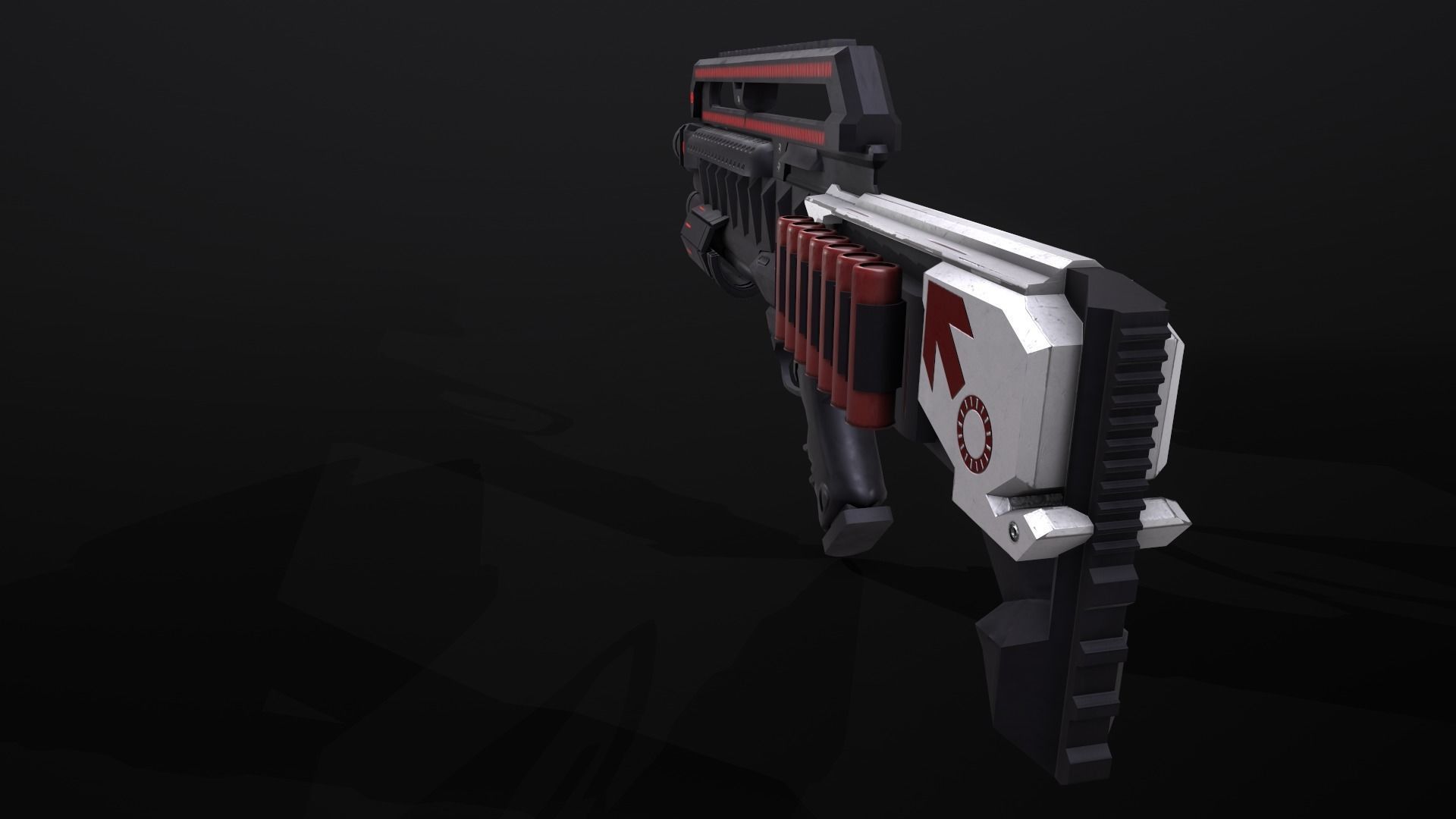 Sci-Fi Weapon - Demon Hunter  Low-poly 3D model_10