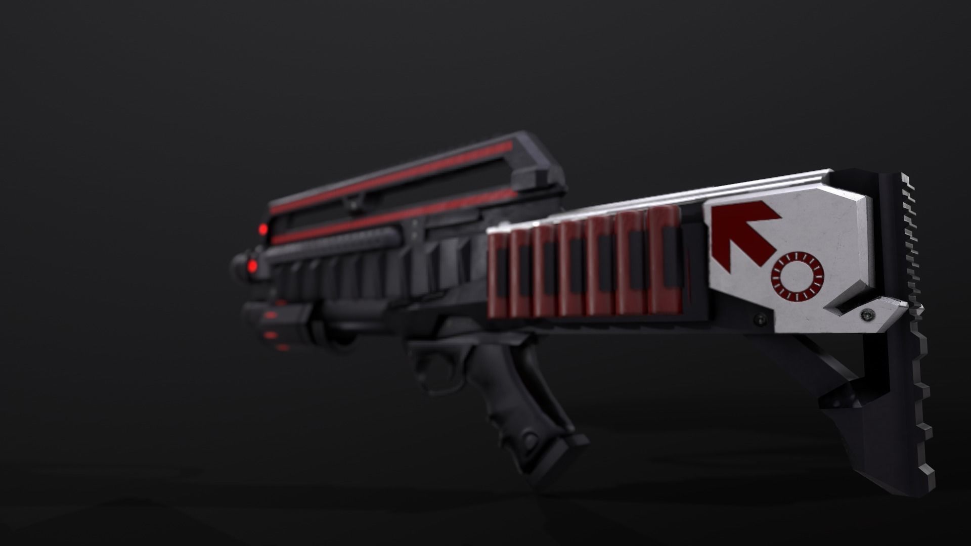 Sci-Fi Weapon - Demon Hunter  Low-poly 3D model_2